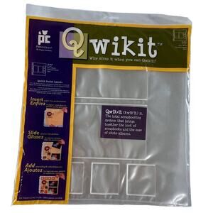 QWIKIT Pocket Layout Scrapbook Pages 4x6 Five Pocket Set of 4 Inserts Clear